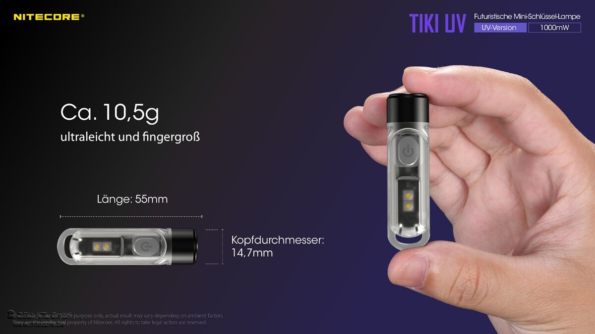 Nitecore TIKI UV - 1000mW