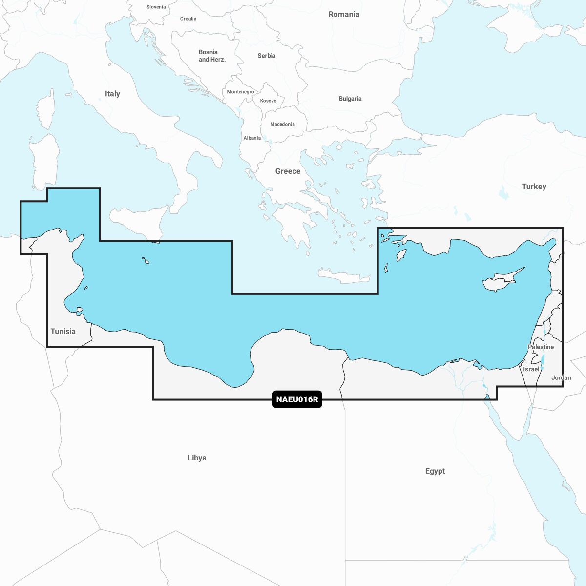 Navionics+ Seekarte Afrika Südliches Mittelmeer (NAEU016R) Navionics+ Seekarte Afrika Südliches Mittelmeer (NAEU016R)