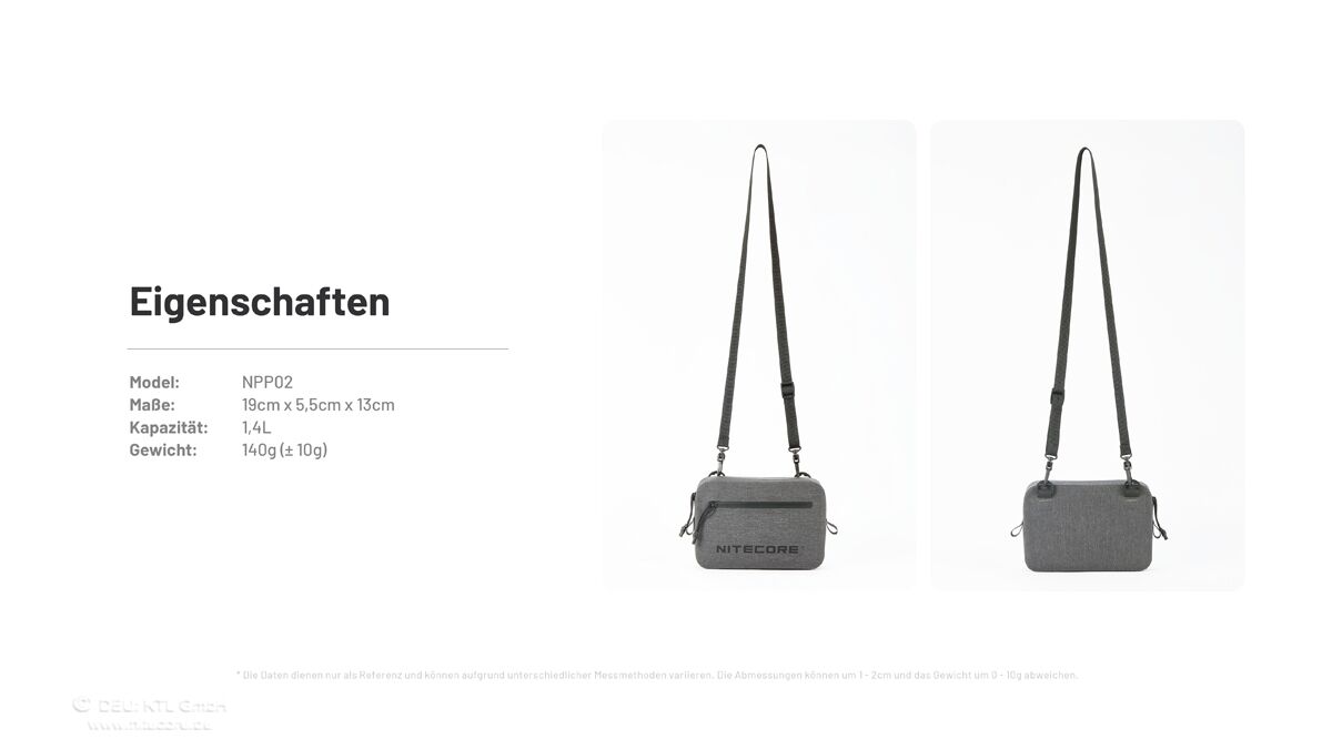 Nitecore NPP02 - wasserdichte Crossbody Bag