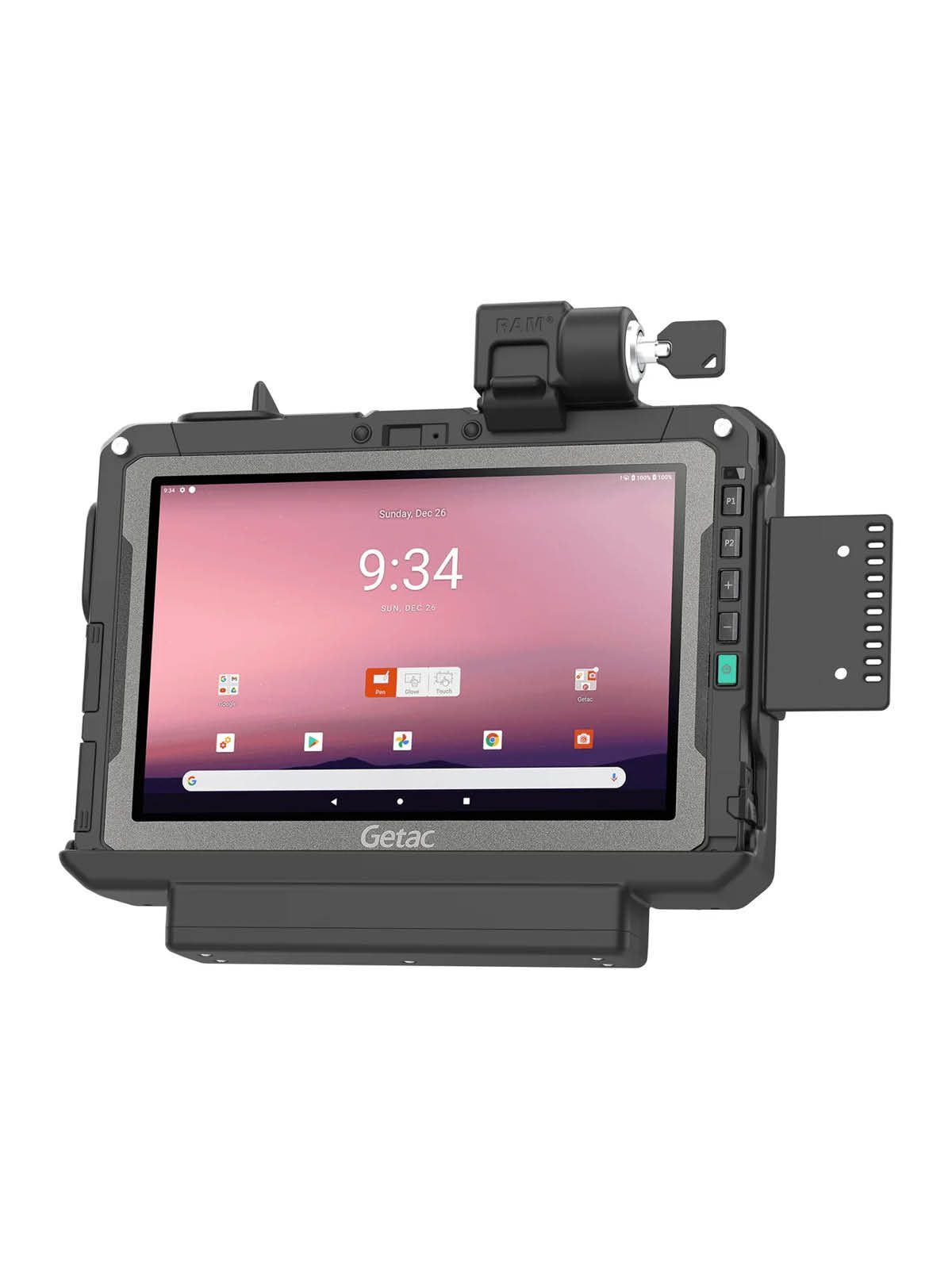 RAM Mounts Form-Fit Halteschale (Schlüsselverriegelung) für Getac ZX10 Rugged Tablet