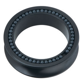 Harken SHV ASSY-75 mm AL W/BALLS Aluminium-Lagerelement mit integrierten Kugeln in schwarzer Ausführung.