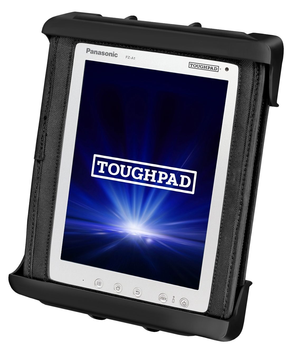 RAM Mounts Tab-Tite Universal Halteschale für Panasonic Toughpad FZ-A1 (in Schutzgehäuse) und Tablets bis zu 12 Zoll - AMPS-Aufnahme, Schrauben-Set
