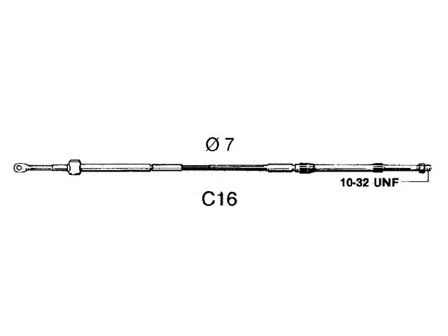Ultraflex_C16_Schaltzug Ultraflex C16 Schaltzug (verschiedene Längen)