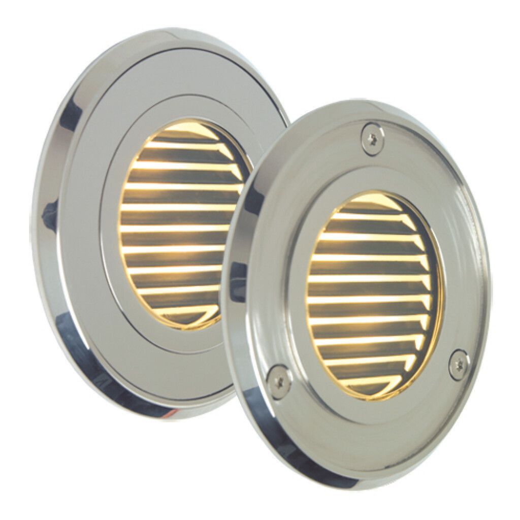 LED-Einbau EB33R-2 (Master) Lamelle, V4A (AISI316L) poliert, 10-30V DC, max. 3W, IP67, Ø85mm ww