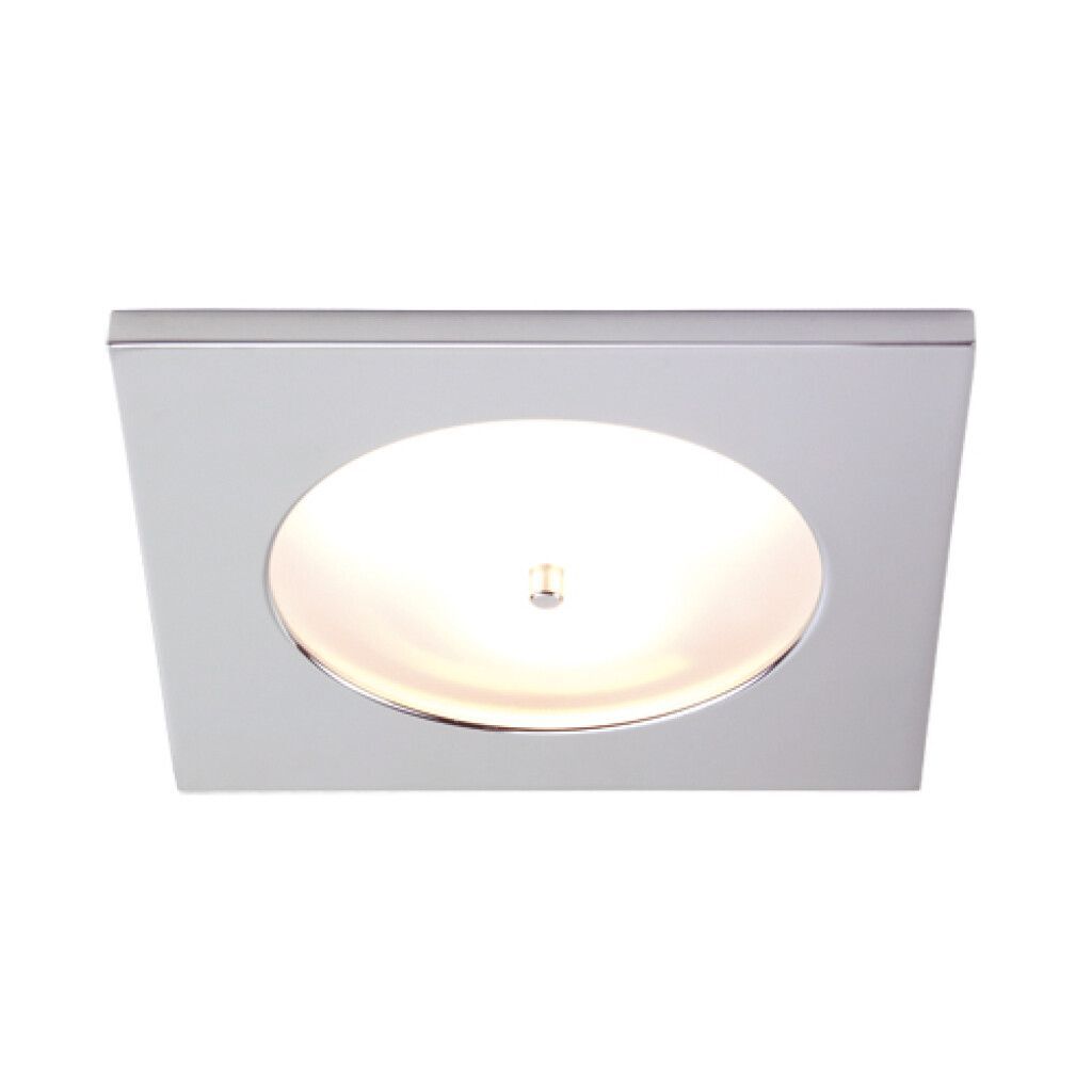 LED-Einbauleuchte EBQ12-3 Master, chrom-matt, rot/weiß umschaltbar, 10-30V DC, max. 3W, mit Dimmer