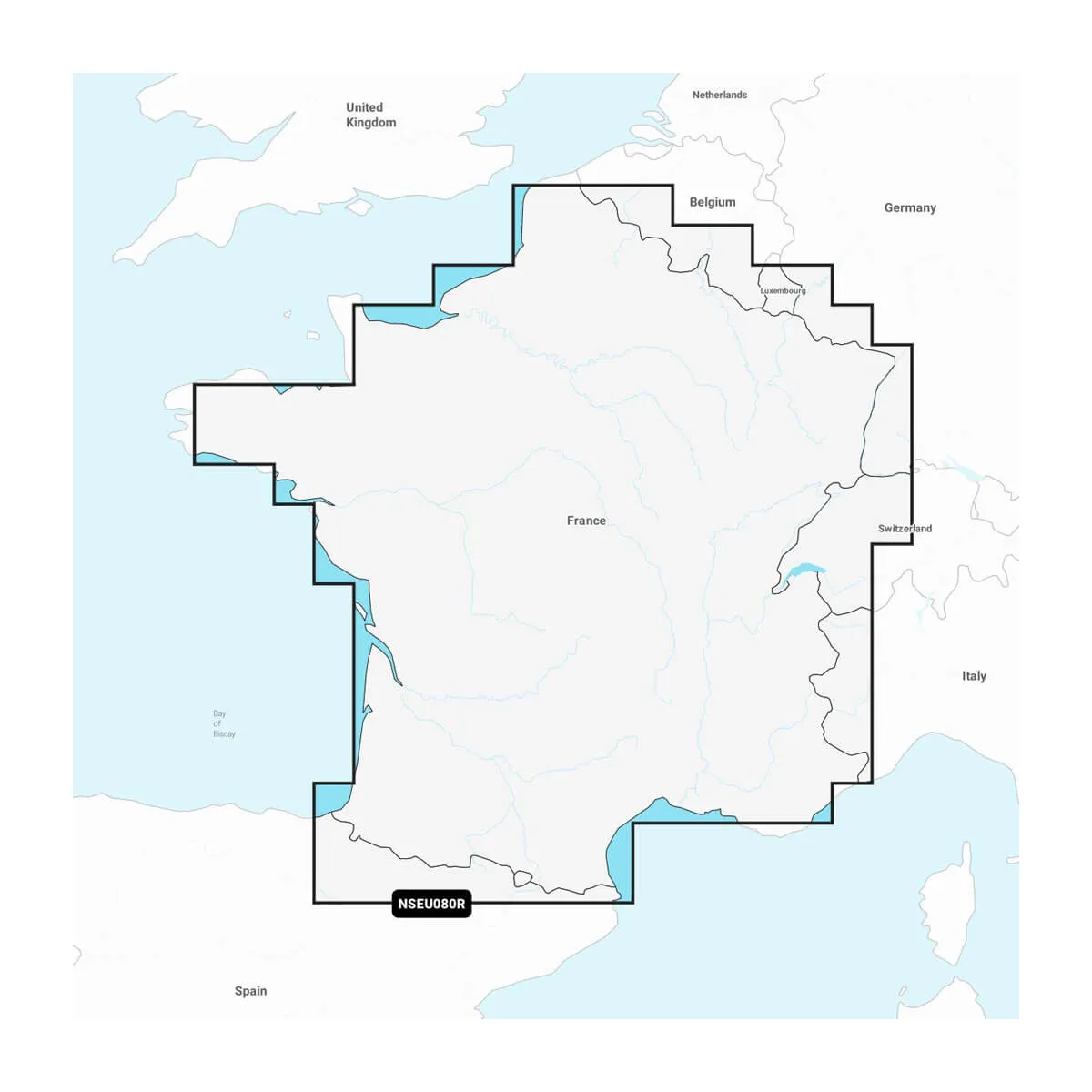 Garmin Navionics+ NSEU080R Frankreich, Seen & Flüsse – Seekarte Binnengewässer