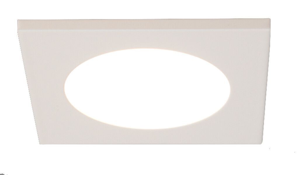 LED-Einbauleuchte EBQ12-1 (Slave) quadratisch, weiß, 10-30V DC, max. 3W, warmweiß