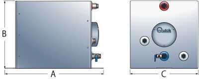 qibxs2505-i1 Quick Warmwasser Boiler eckig Abmessungen