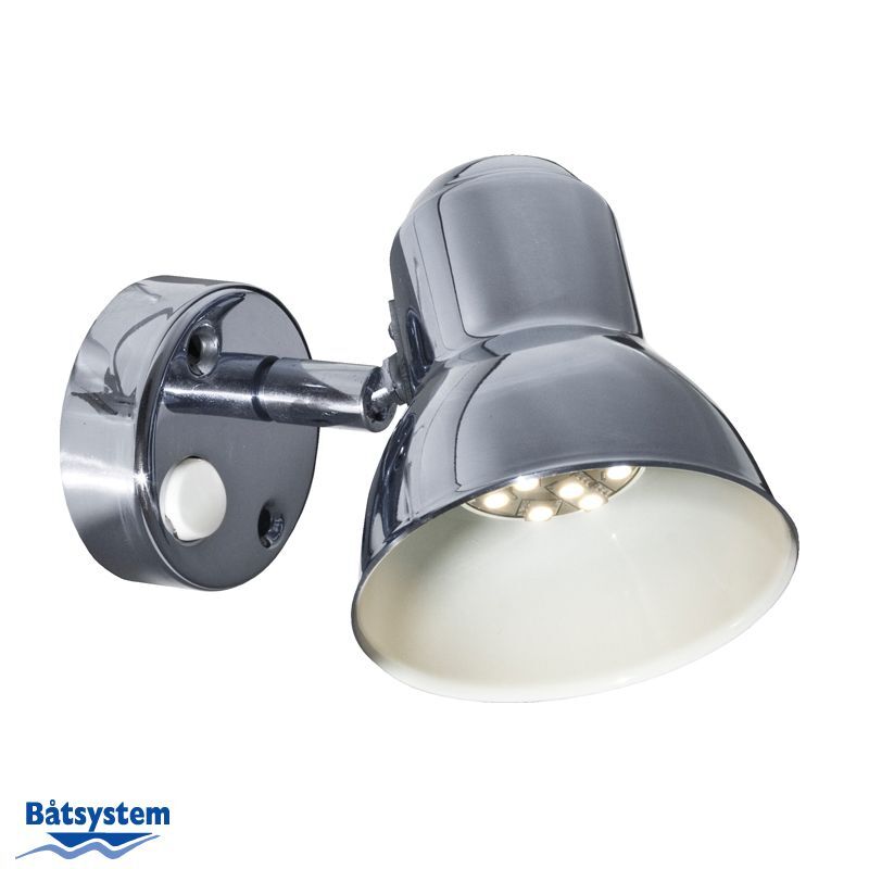 Batsystem LED-Leseleuchte Classic mit Schalter Chrom Batsystem LED-Leseleuchte Classic mit Schalter Chrom