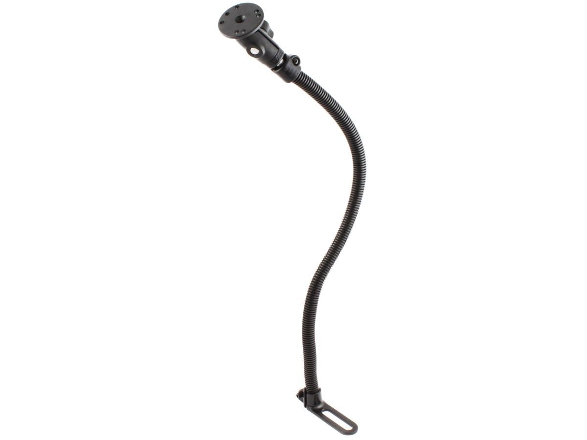 RAM Mounts Pod I Sitzschienen-Adapter mit AMPS-Anbindung - flexibler Stab (ca. 600 mm), runde Basisplatte (AMPS), B-Kugel (1 Zoll), im Polybeutel