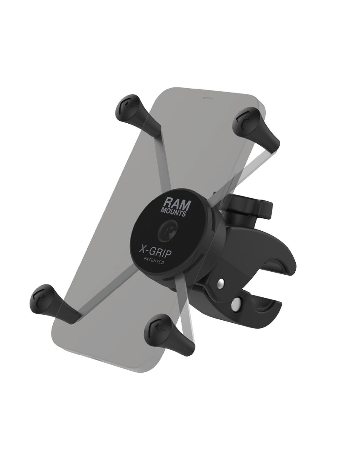 RAM Mounts X-Grip Low Profile Klemm-Halterung für Smartphones - Bis 114,3 mm Breite - Tough-Claw Klein (Durchmesser 15,87 mm bis 28,95 mm) - Direktanbindung