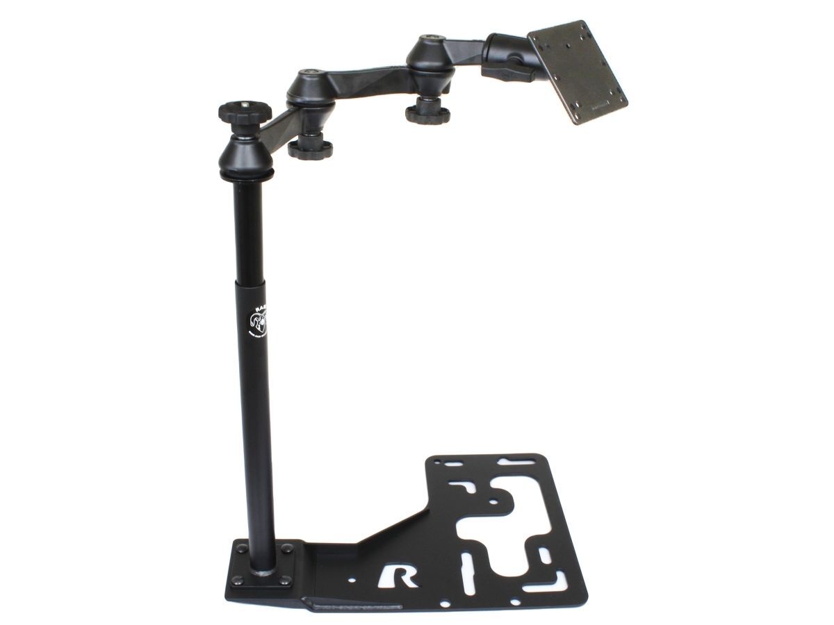 RAM Mounts Universal Schwenkarm-Halterung mit VESA-Platte für LKWs - Fahrzeug-Basis, Doppel-Schwenkarm, VESA-Platte (4x 75 mm u. 4x 100 mm Lochraster)