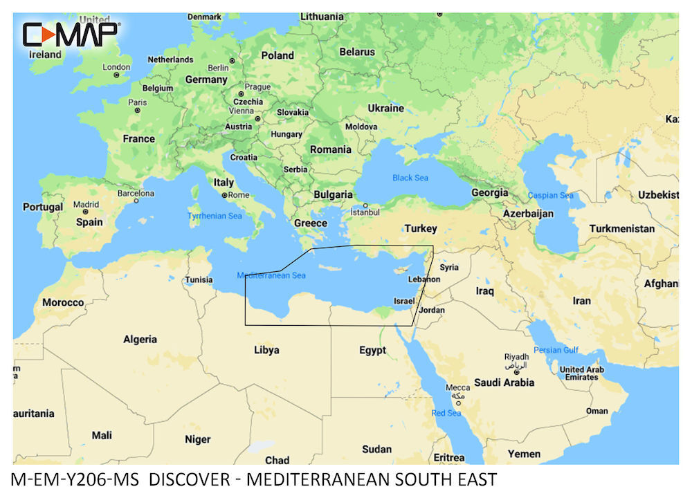 M-EM-Y206-MS_01 C-MAP DISCOVER:  M-EM-Y206-MS   Mediterranean South East