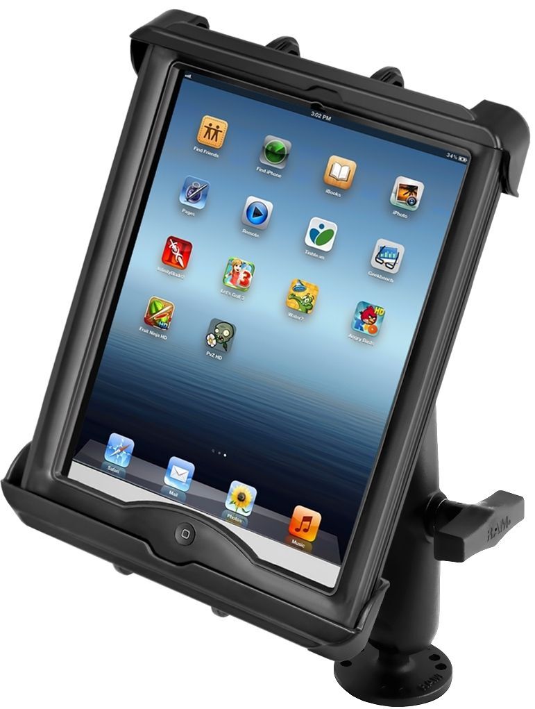 RAM Mounts Universal Tab-Tite Aufbau-Set für 10 Zoll Tablets - mit runder Basisplatte (AMPS), C-Kugel (1,5 Zoll), im Polybeutel