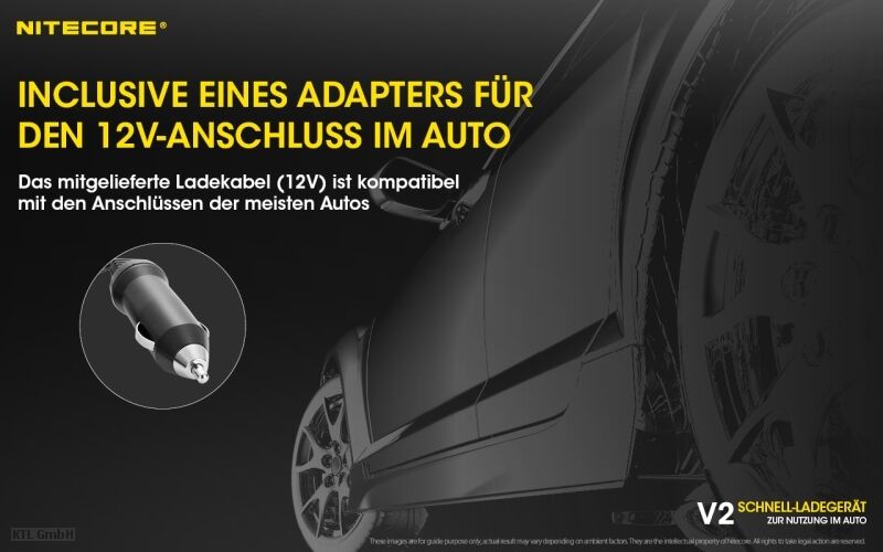 Nitecore V2 - Kfz-Ladegerät