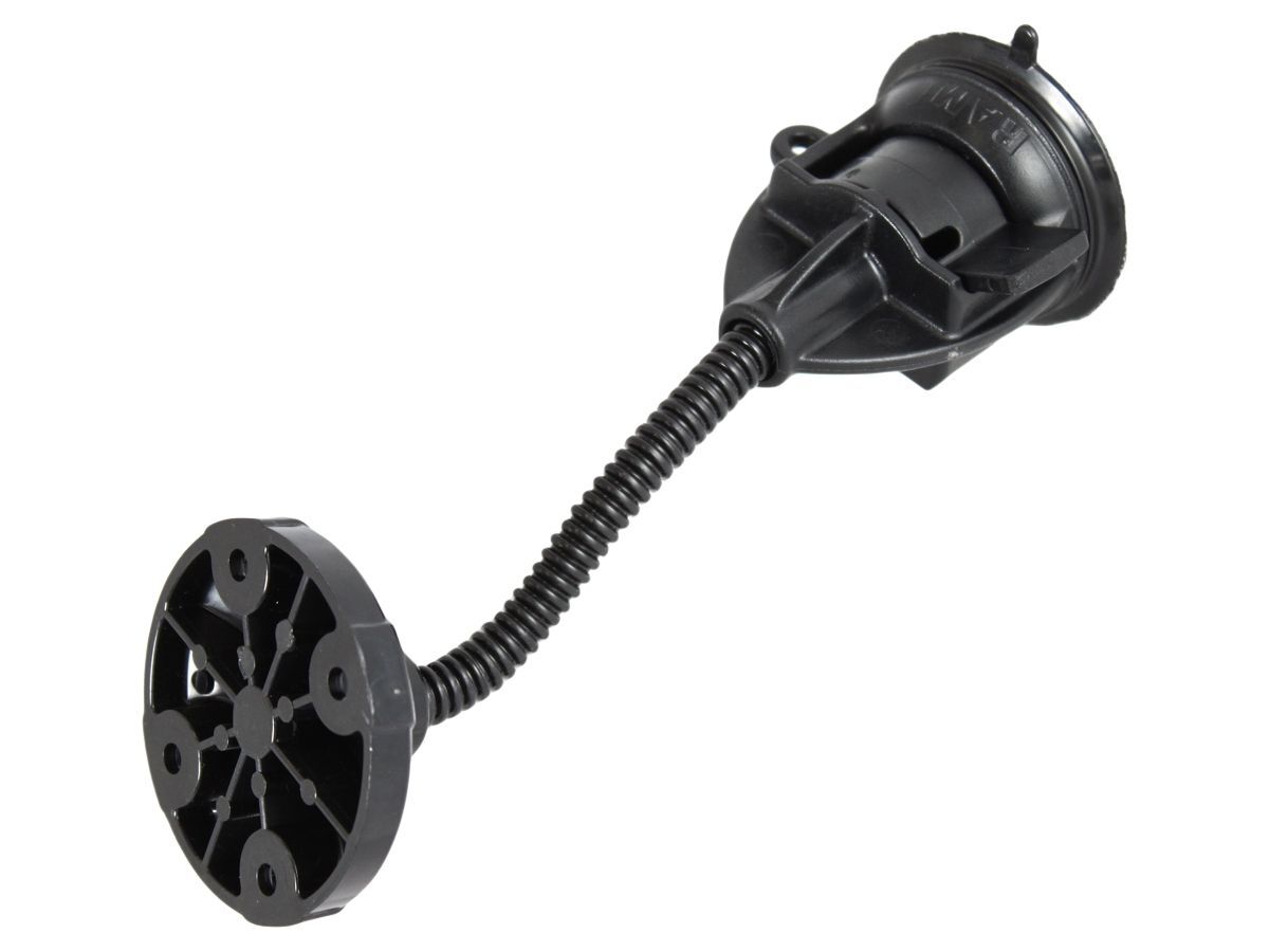 RAM Mounts Verbundstoff-Saugfuss mit runder Anbindung - flexibler Arm (ca. 100 mm), runder Adapter, im Polybeutel