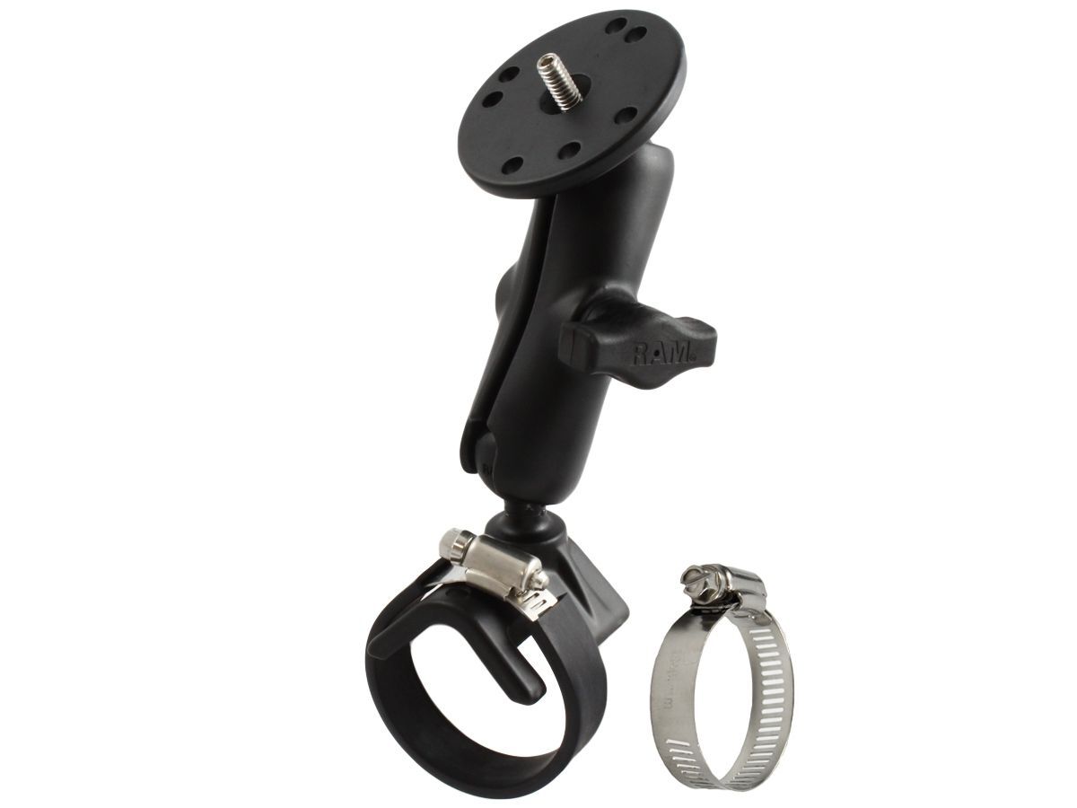 RAM Mounts Kamerahalterung für Lenker/Rohre mit 1/4"-20 Gewindestift - mit Klemmschelle, B-Kugel (1 Zoll)