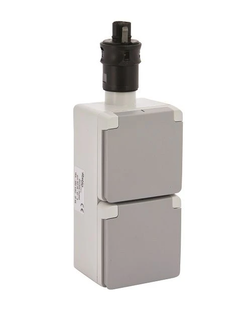 Ratio doppelte Schuko Aufputzdose für Quick Connect System Ratio doppelte Schuko Aufputzdose für Quick Connect System