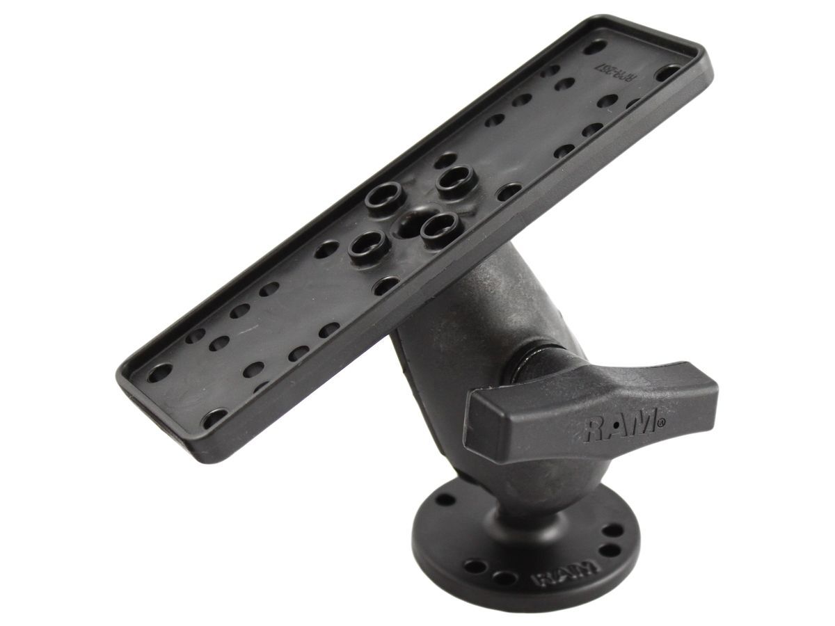 RAM Mounts Verbundstoff-Set - runde Basisplatte (AMPS, Aluminium), kurzer Verbindungsarm (Octagon-Anbindung), Universalplatte mit Octagon-Sockel (div.
