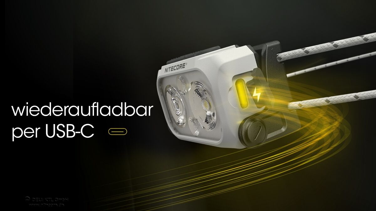Nitecore NU21 - 360 Lumen, gelb