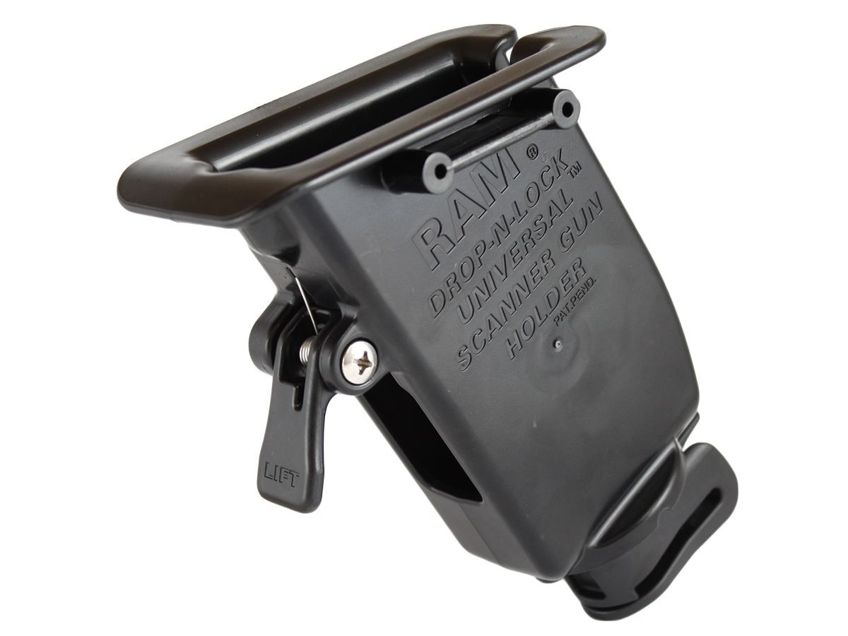 RAM Mounts Universalhalterung für Scanner - Gürtel-Clip - Verbundstoff - Seitliche 2-Loch Trapez-Anbindung - Schrauben-Set