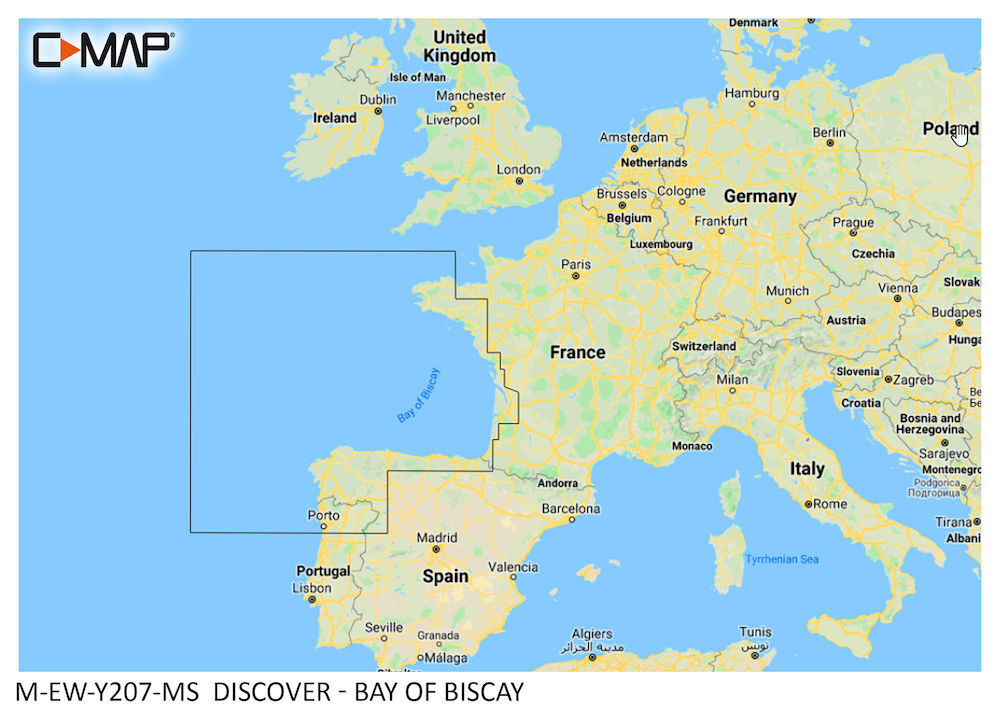 C-MAP DISCOVER:  M-EW-Y207-MS   Bay of Biscay