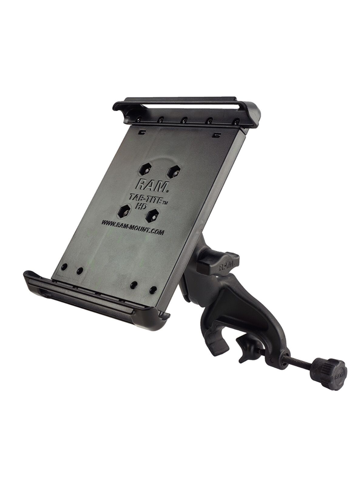 RAM Mounts Luftfahrt-Tablethalterung für Apple iPad mini Serien und mehr - B-Kugel (1 Zoll), mit Steuerhornklammer, Tab-Tite Tablethalteschale