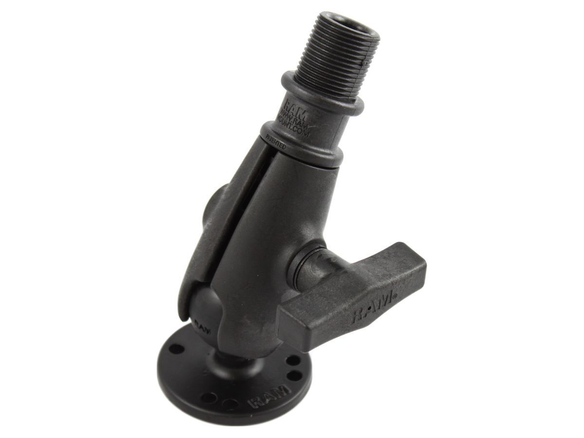 RAM Mounts Aufbau-Set - runde Basisplatte (AMPS), kurzer Verbindungsarm mit 1-14 Zoll Gewinde, C-Kugel (1,5 Zoll)