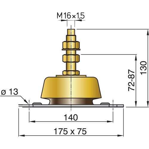 Vetus flexibles Motorlager Typ HY230 (55)