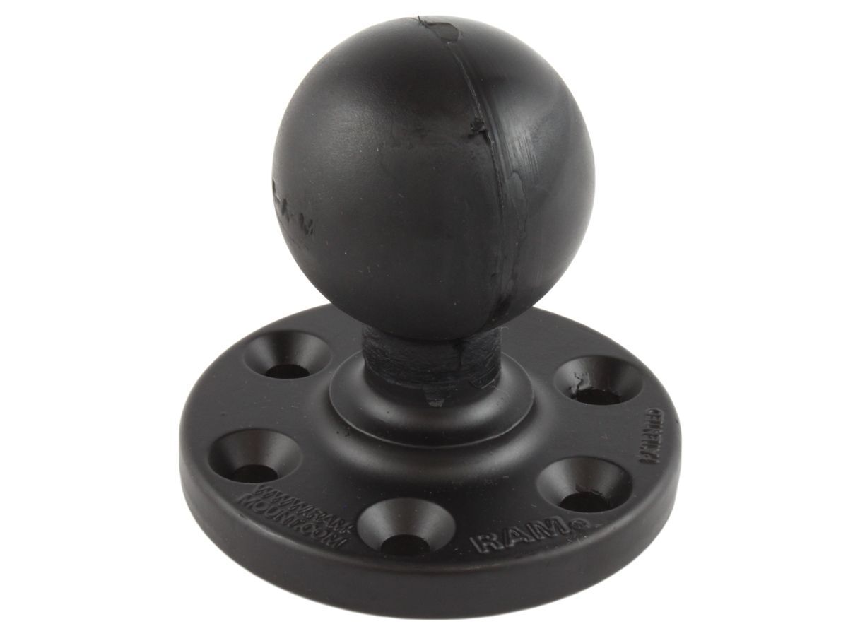 RAM Mounts runde Basisplatte (93,5 mm Durchmesser) - 6 Löcher, D-Kugel (2,25 Zoll), im Polybeutel