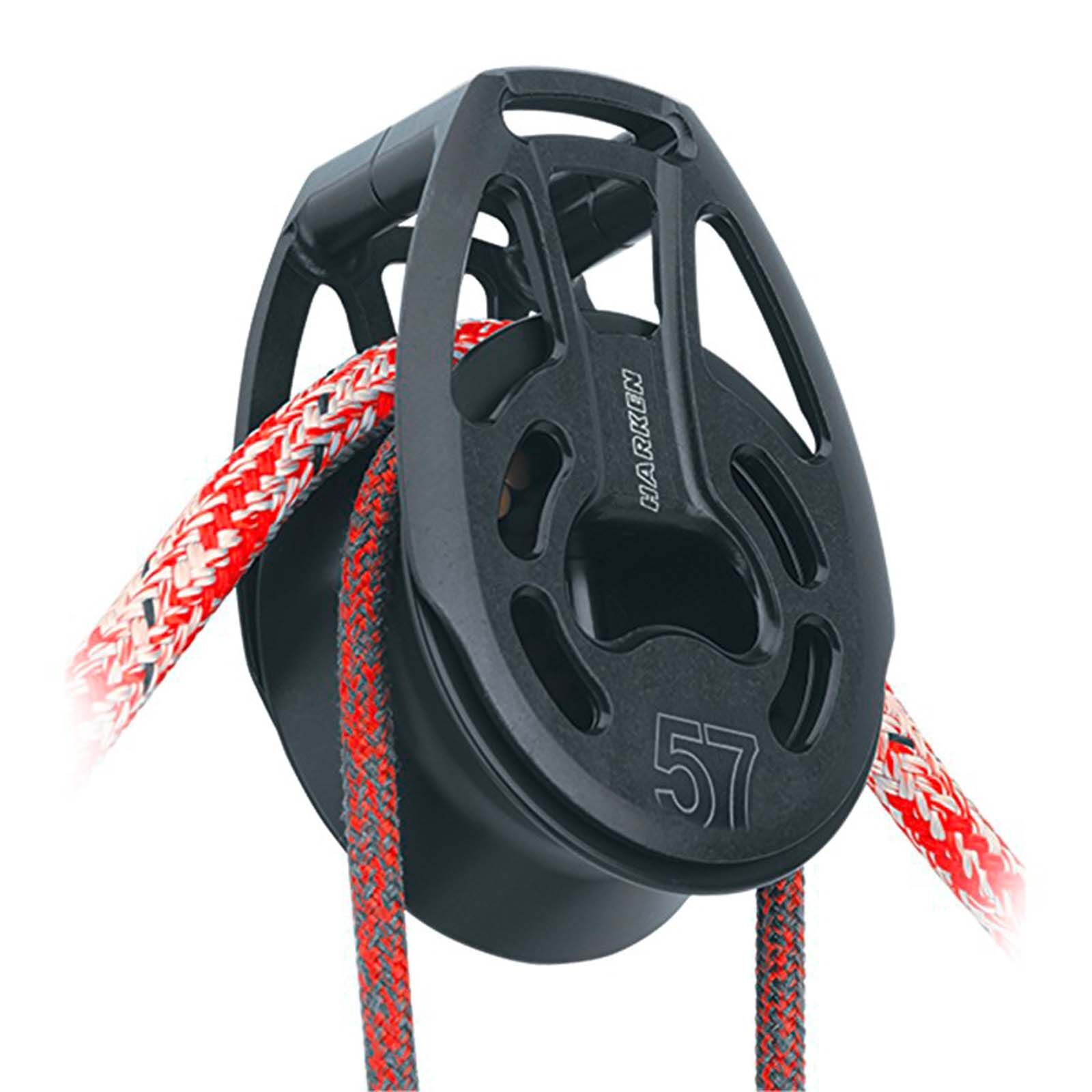 Harken 57mm Black Magic Block, breit - Loopanschlag