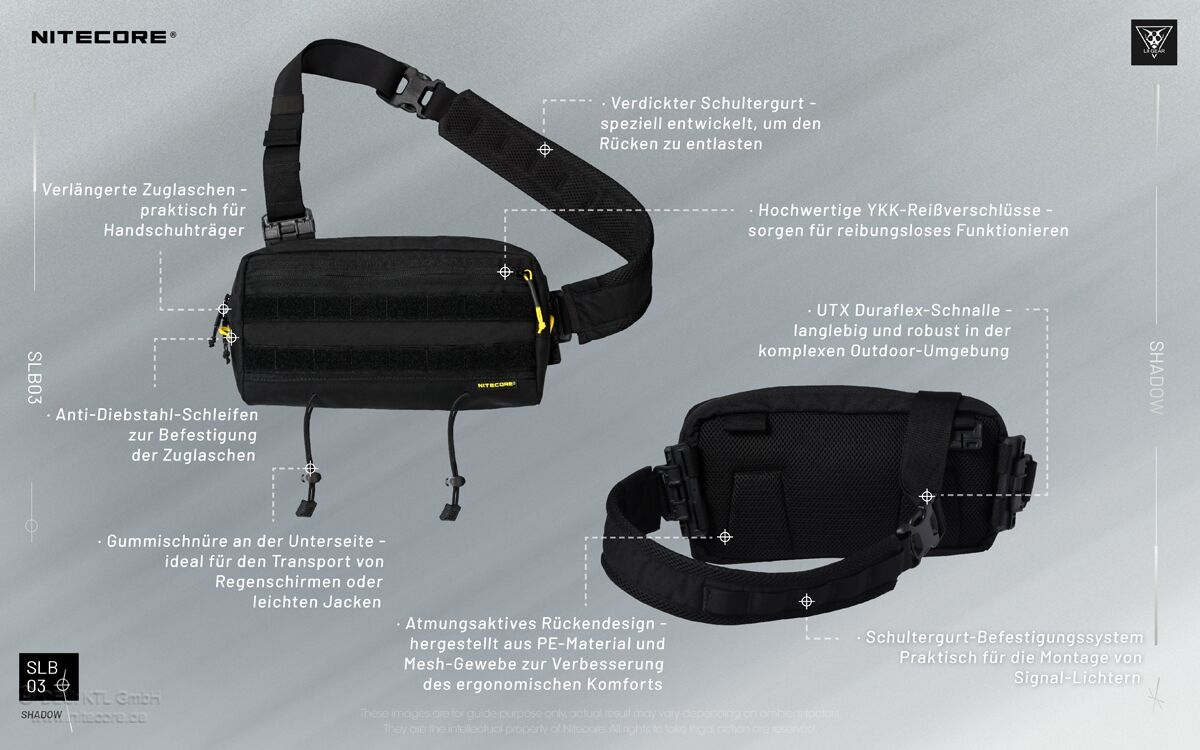 Nitecore SLB03 - Slingbag, 1,6 Liter