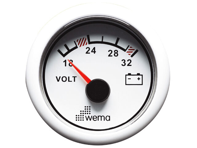 Wema Voltmeter 24V weiß