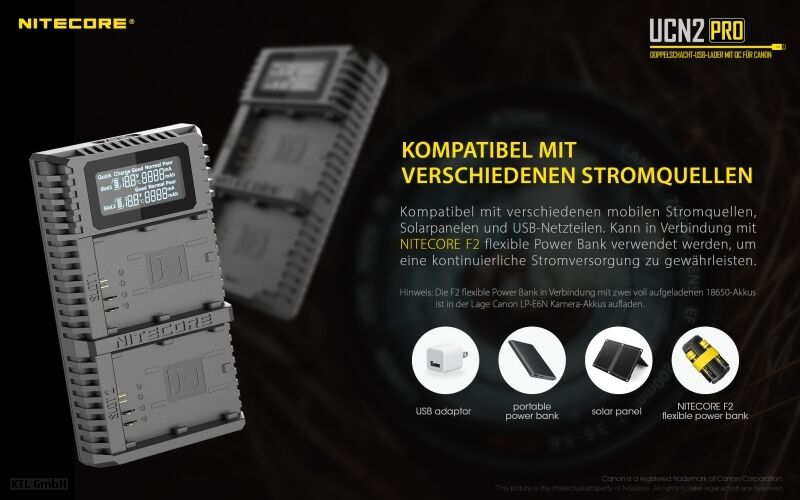 Nitecore UCN2 PRO - für Canon Cameras
