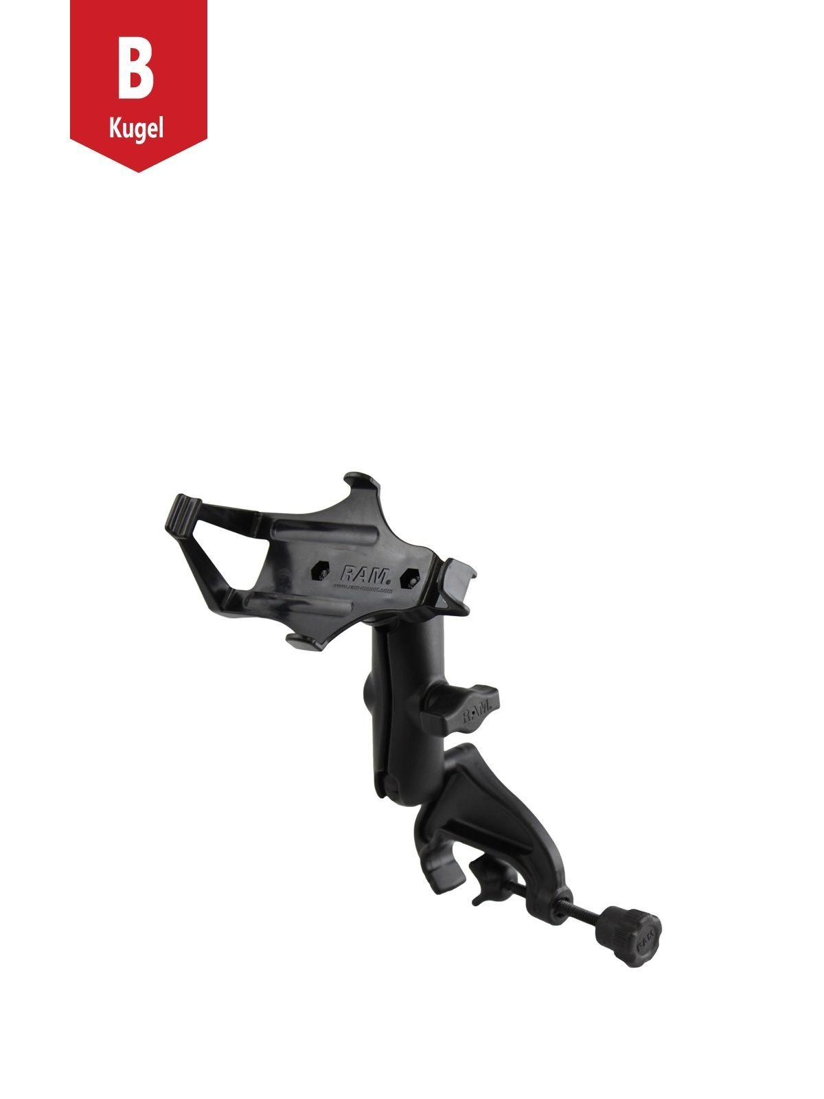 RAM Mounts Luftfahrt-Halterung Garmin GPAMAP 176/276/295/296/395/495/496 - B-Kugel (1 Zoll), mit Steuerhornklammer