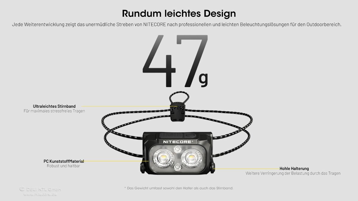 Nitecore NU25 MCT UL - 400 Lumen