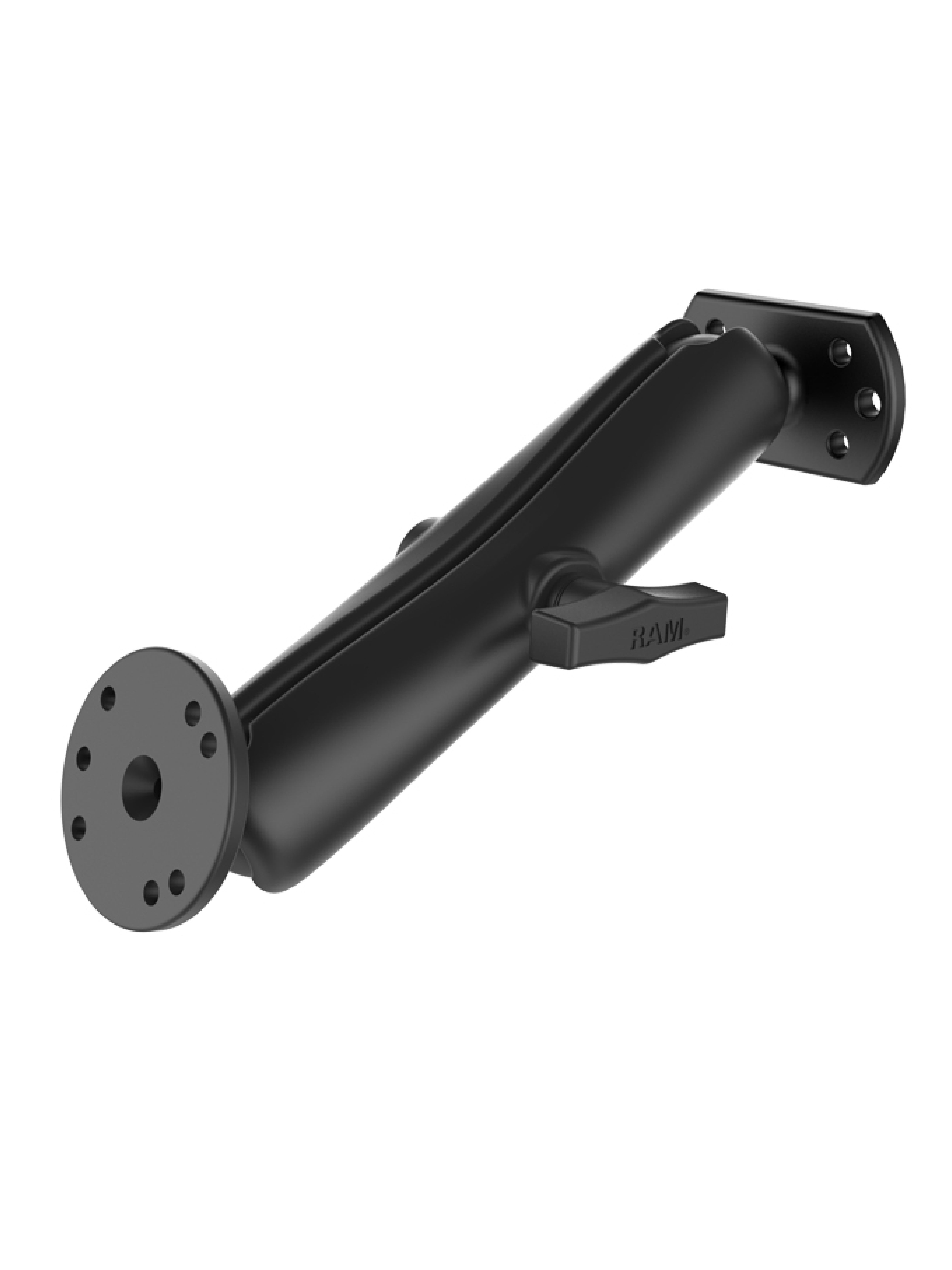 RAM Mounts Aufbau-Set für Crown Gabelstapler - C-Kugel (1,5 Zoll), langer Verbindungsarm, runde Basisplatte (AMPS)