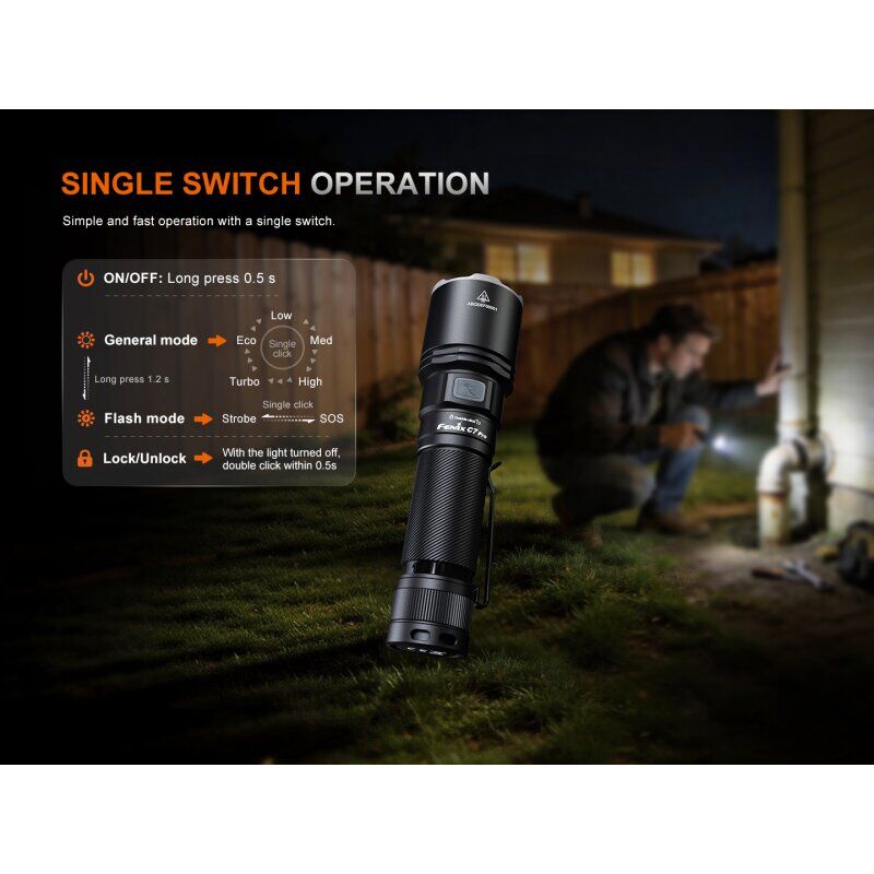 Fenix C7 Pro LED Taschenlampe mit USB Anschluss