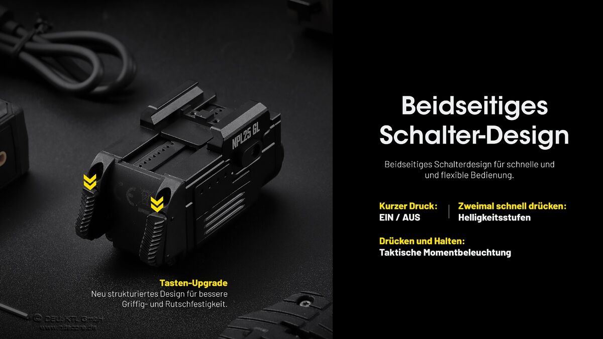 Nitecore Waffenleuchte NPL25 mit grünem Laser