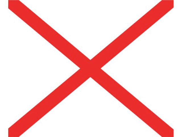 Talamex Buchstabenwimpel Abm. 30 x 36 cm Signalflagge V