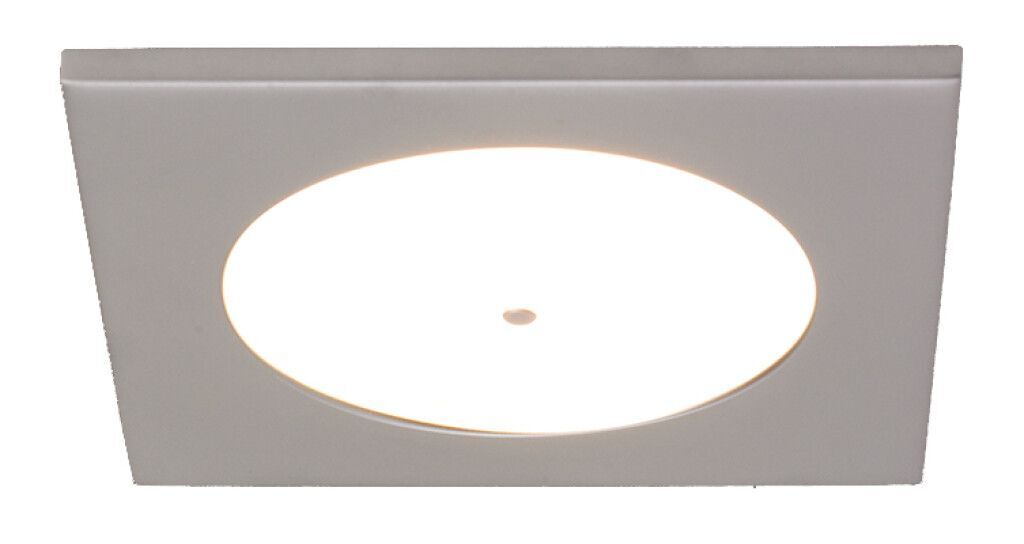 LED-Einbauleuchte EBQ12-2, (Master), chrom-matt, Taster 3x1W, DC 10-30V, inkl. Dimmermodul, warmw.