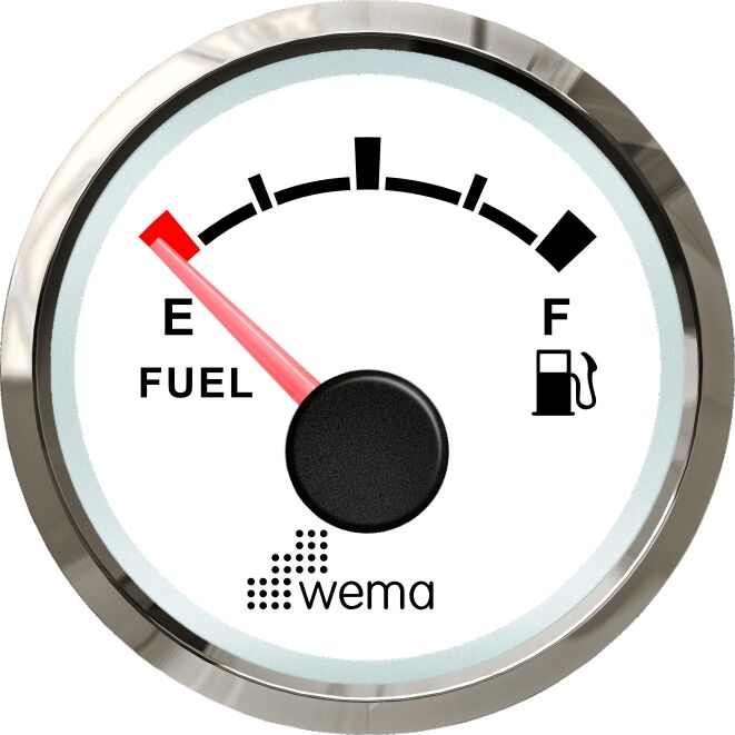 Wema NMEA2000 Tankanzeige Treibstoff Silver-Line weiß