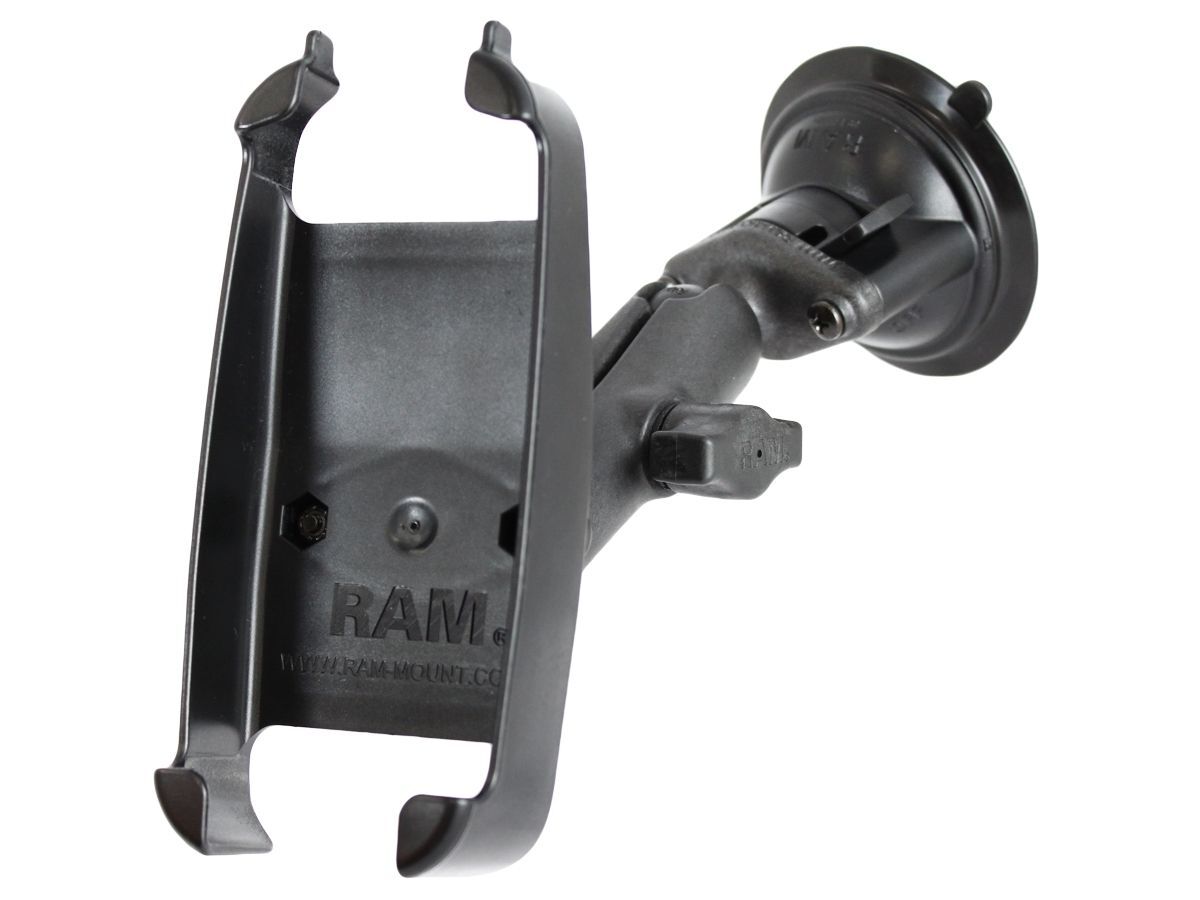 RAM Mounts Verbundstoff Saugfuss-Halterung Lowrance iFinder H20 - mittlerer Verbindungsarm, 2x Diamond-Basisplatte (Trapez), Halteschale, B-Kugel (1 Z