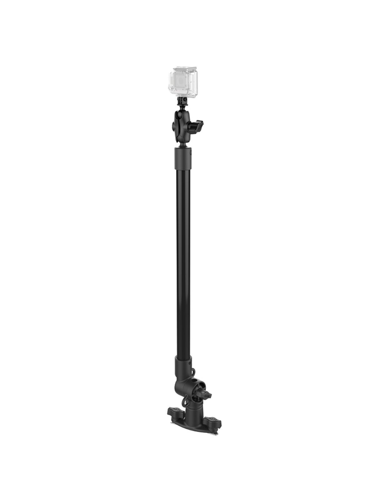 RAM Mounts Tough-Pole Action Kamera-Halterung mit Doppel T-Slot Basis für Tough-Track Schienensysteme - Verbundstoff, Ratchet-System, Gesamtlänge ca.