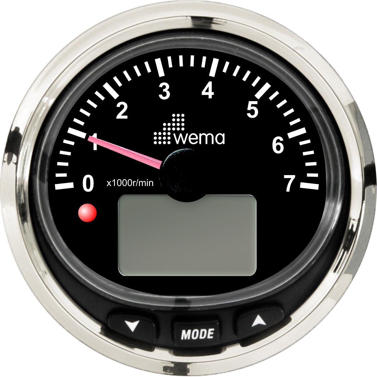 210687 Wema NMEA2000 Drehzahlmesser -7000U/min Silver-Line schwarz