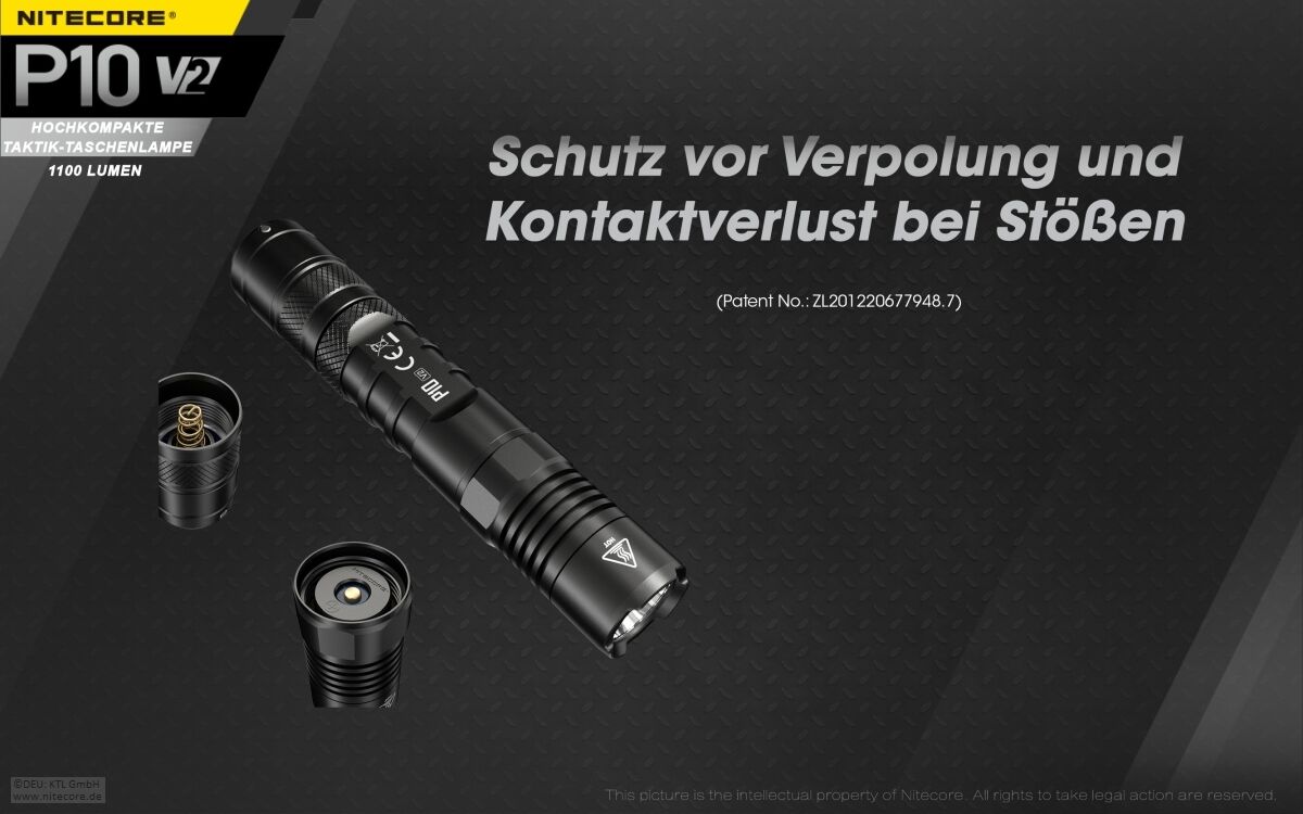 Nitecore P10 V2 - 1100 Lumen