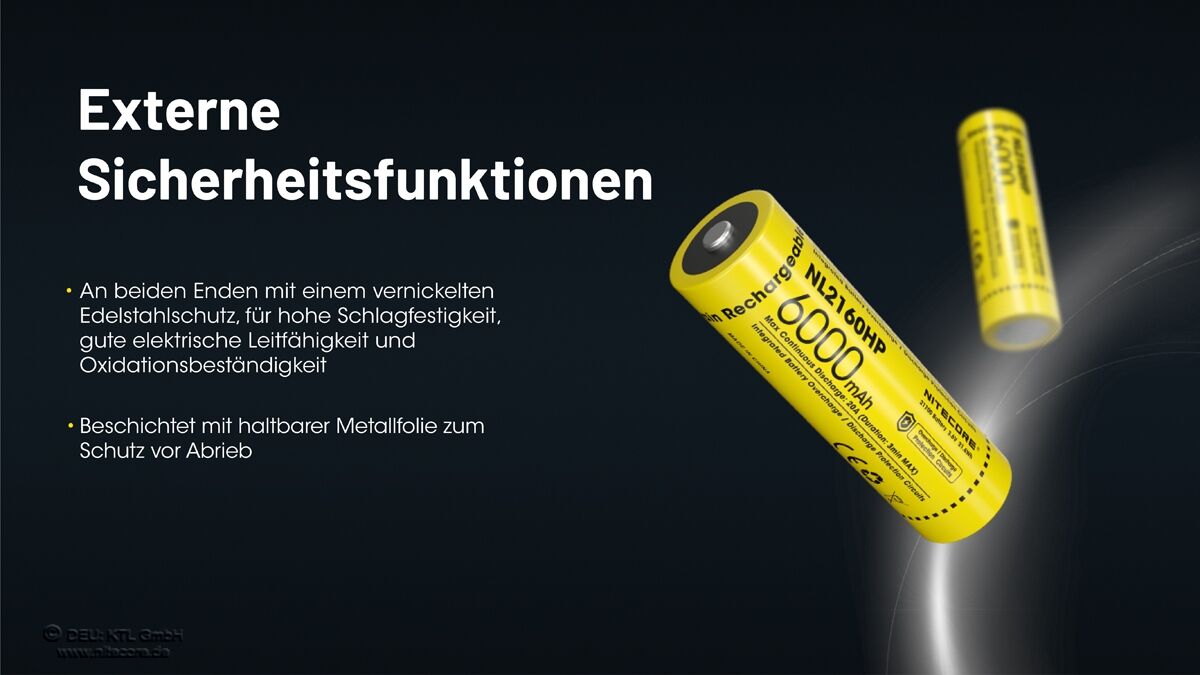 Nitecore LI-Ion Akku 21700, 6000mAH, NL2160HP