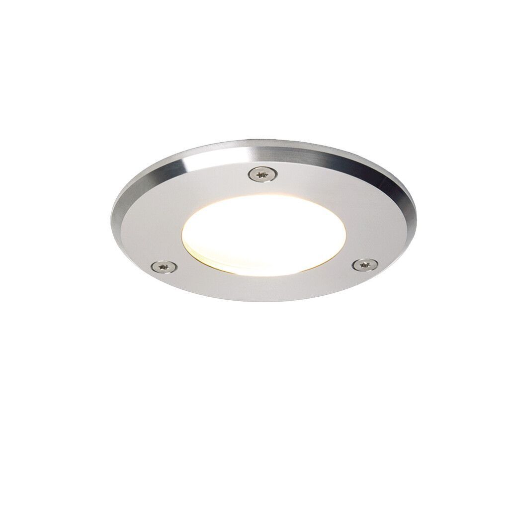 LED-Einbauleuchte EB32-2 (Master), V4A (AISI316L) poliert, 10-30V DC, max. 3W, IP67, Ø85mm, warmweiß