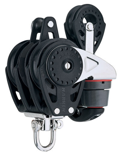 Harken 57mm Triple Carbo Ratchamatic w/Cam, Bkt & 40mm Block (2632)