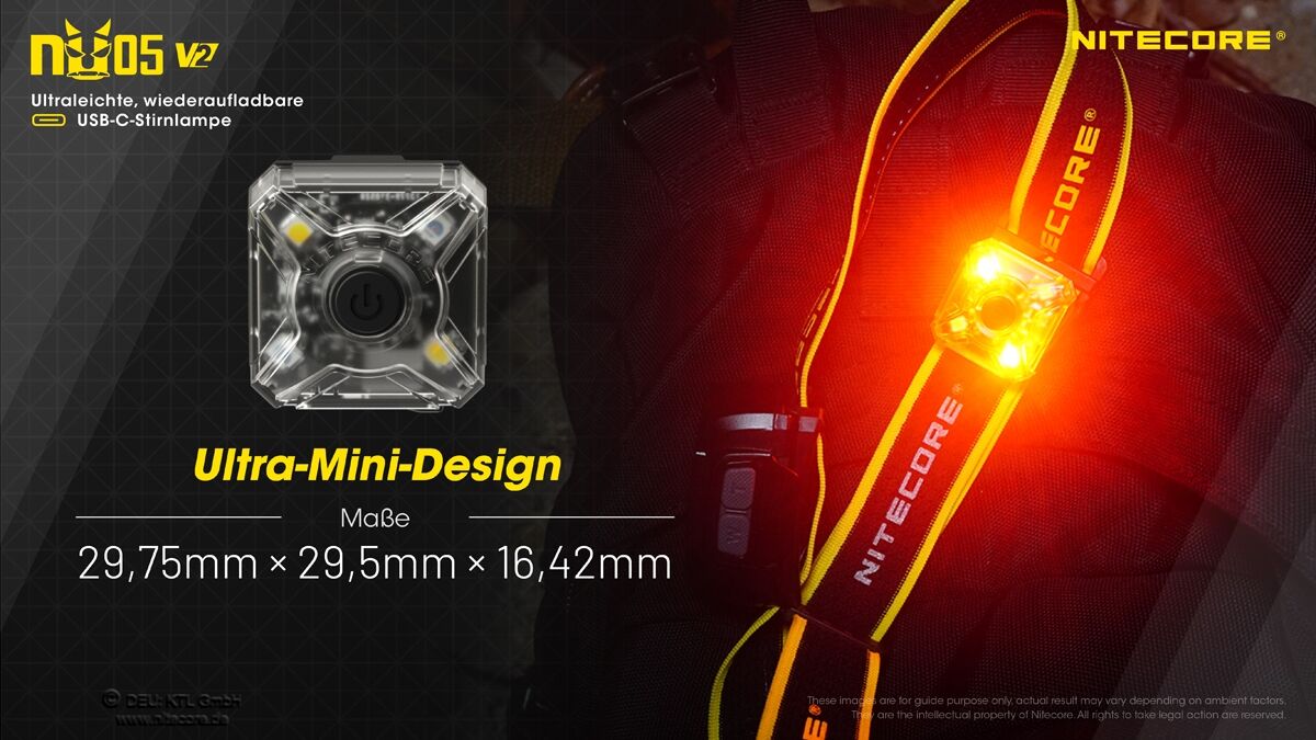 Nitecore NU05 V2 KIT - USB-C, 40 Lumen